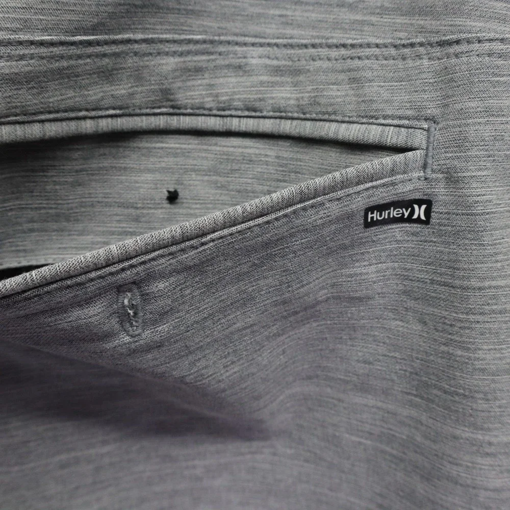 Hurley Shorts Mens 30 Performance Chino Golf Casual Stretch Flex Flat Front Gray